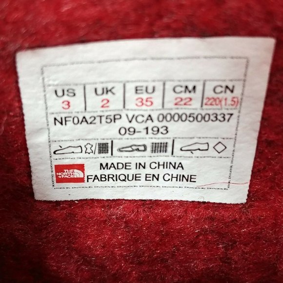 The North Face Alpenglow IV' Bungee Lace Waterproof Boot Kids Size 3 - Picture 8 of 9